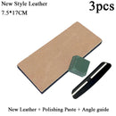 New Thickened Non-slip Base Diamond Stone Kitchen Knife Sharpening System Tool 15 Degree Sharpener Whetstone Leather Polishing