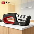 4-in-1 Knife & Scissors Sharpener, Professional Tool to Restore & Polish Blades, Ergonomic Non-Slip Grip, Kitchen Sharpening Kit