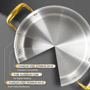 MICHELANGELO Non-stick Stock Pot with Lid  Luxury Hammered Stainless Steel 6 Quart Pot with Golden Handle Induction Stockpot