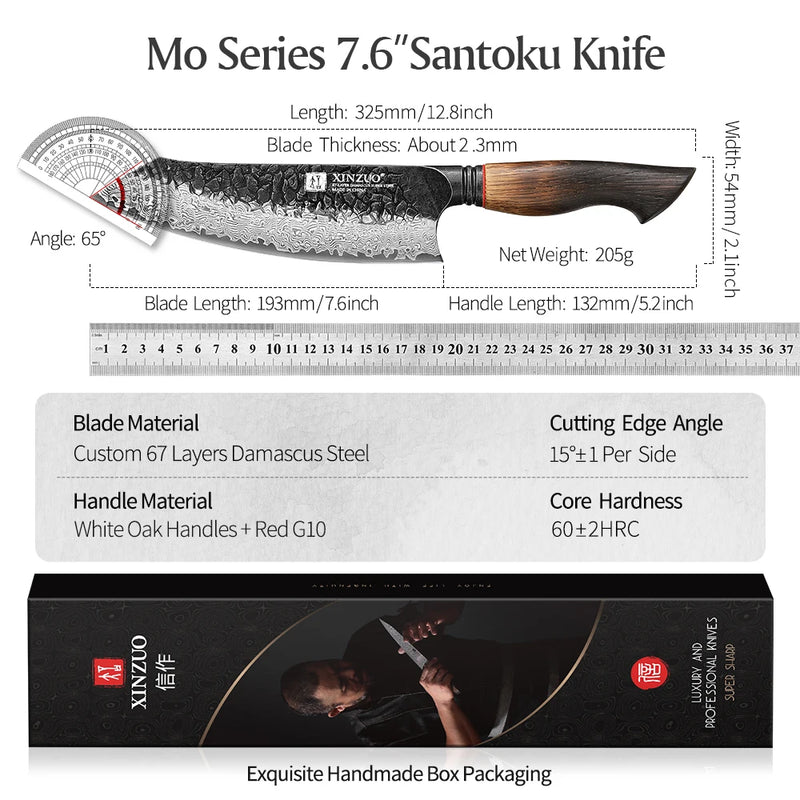 XINZUO DamascoEdge 7.6" - Potencia japonesa que transforma tu cocina