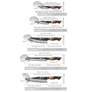 XINZUO 5-piece set with oak - G10 handles provides easy handling and a great grip paring utility santoku bread chef knife